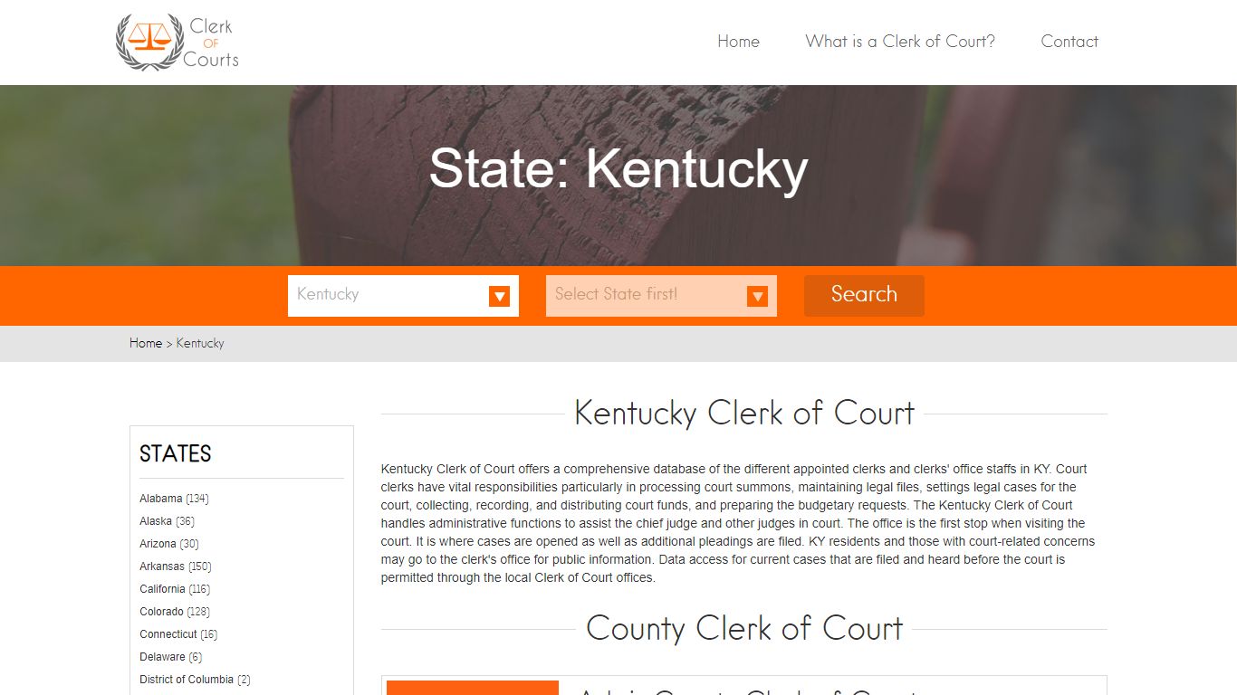 Find Kentucky Clerk of Courts – County Clerk of Courts in KY