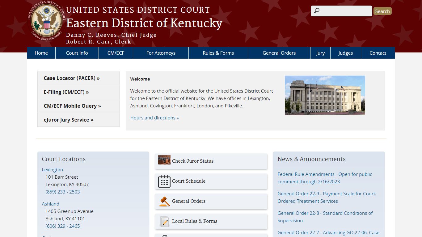 Eastern District of Kentucky | United States District Court